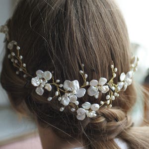 Bridal Hair Accessories, Wedding Hair Accessories, bridal headpiece, pearl, Hair vine, Wedding jewellery image 1