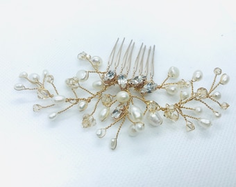 Bridal hair accessories, bridal hair comb, rose gold accessories wedding accessories hair jewellery, handmade I uk