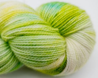 Superwash BFL Wool Hand Dyed Sock Yarn, High Twist Sock Yarn (HD48)