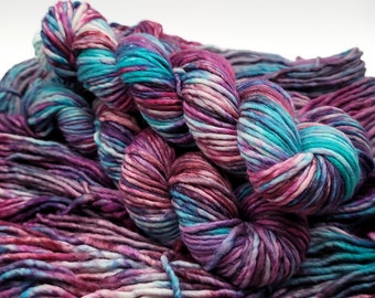 Superwash Merino Wool Hand Dyed Bulky Singles Yarn (HD71)