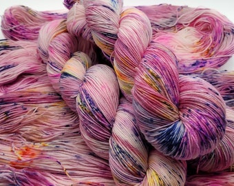 Hand Dyed Merino Superwash Wool Sock Yarn with Nylon for Extra Soft and Durable Socks (HD77)