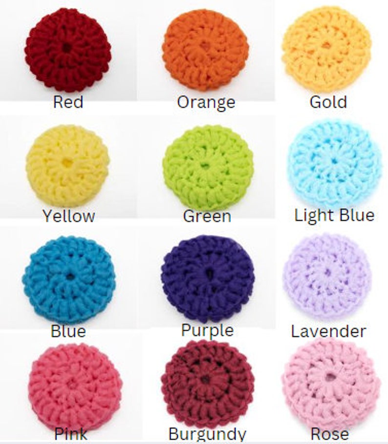 Handmade Crocheted Tulle Dish Scrubber Double-Sided Design Rainbow Colors Kitchen and Household Cleaning Tool image 4