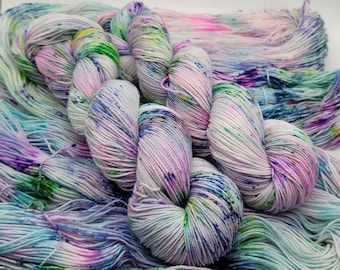 Hand Dyed Merino Superwash Wool Sock Yarn with Nylon for Extra Soft and Durable Socks (HD75)