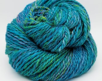 Luxurious BFL Wool and Tussah Silk Handspun Yarn - Ideal for Knitting and Crochet Projects (HS4)