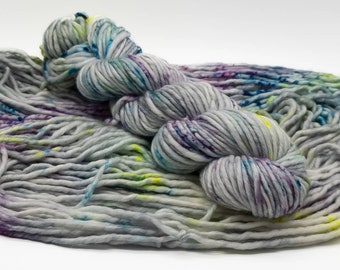 Lã Merino Superwash Tingida à Mão Fio Grosso Simples (HD20)