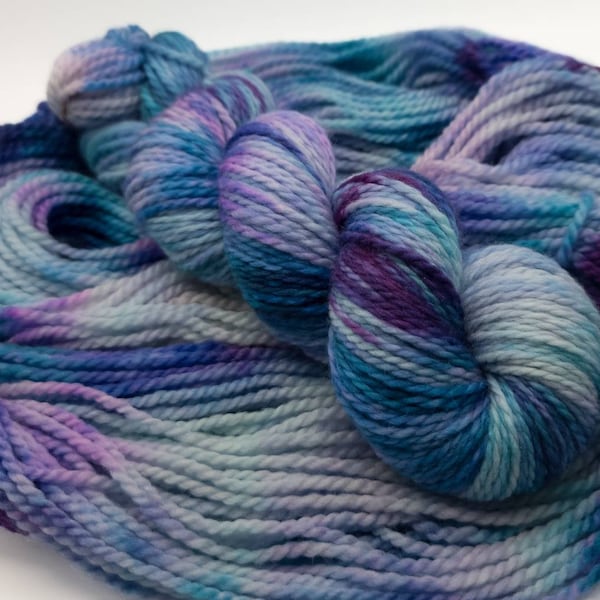 Superwash BFL Wool Hand Dyed Aran Yarn (HD10)