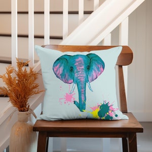 Almohadas de elefante Salpicaduras de amor Decoración de animales Cuna Ropa de cama para bebés Almohada para niños pequeños Almohada para habitación de guardería Almohada para recién nacidos Niña Niño Regalo Verde Lindo