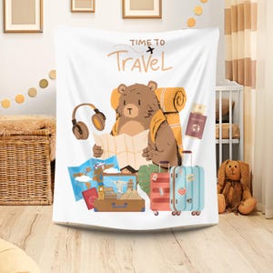 Kinder Reise Abenteuer Decke Gemütliche weiche Decke für Kinder Reisen Outdoor Camping Road Trip Abenteuer Decke für Kinder Kleinkinder Geschenke