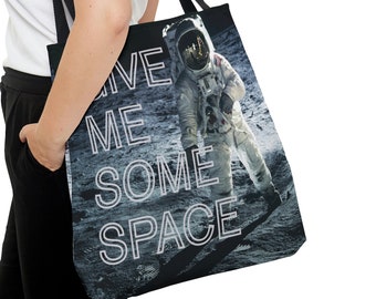 GIVE ME some SPACE Tote Bag / Funny gifts / Shopping Tote Bag / Book Bag / Reusable Tote Bags / Introvert Gift / Space Lover 6