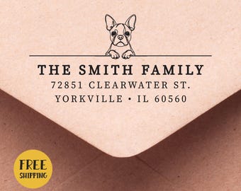 Custom Dog Address Stamp: Personalized Pet Portrait, Dog Mom Gift