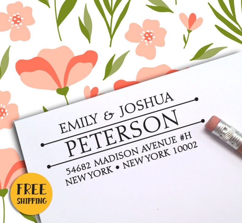 Self Inking Stamp Wedding Stamp CUSTOM SELF INKING Return Address Stamp Housewarming Gift 86 Custom Address Stamp Return Address Stamp