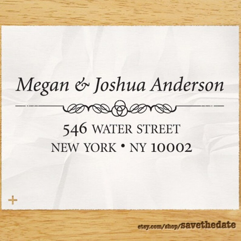 Custom Personalized Eco Friendly Self Inking Stamp Wedding Etsy