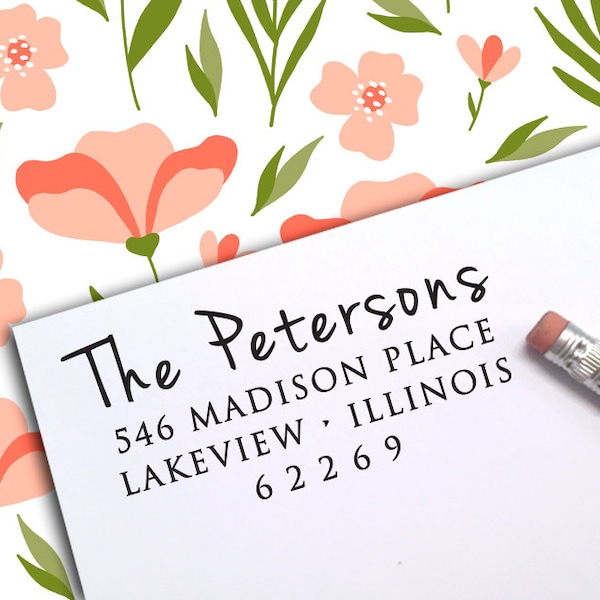 Custom Address stamp, Save The Date Address Stamp, Self-Inking Return Address Stamps, Housewarming Gift, RSVP Stamp, Wedding stamp, Stamp 41