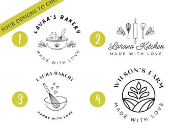 Custom From the Kitchen of Stamp - Personalized Bakery Logo Embosser, Small Business Stamp, Baker Gift