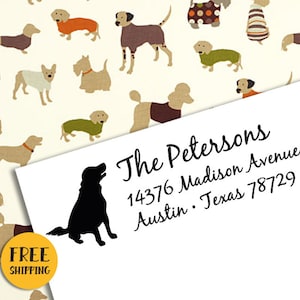 SELLO DE PERRO PERSONALIZADO, Sello de dirección autoentintable, Sello de dirección personalizado, Sello de remitente, Sello personalizado, Inauguración de casa, Sello de dirección de perro 4