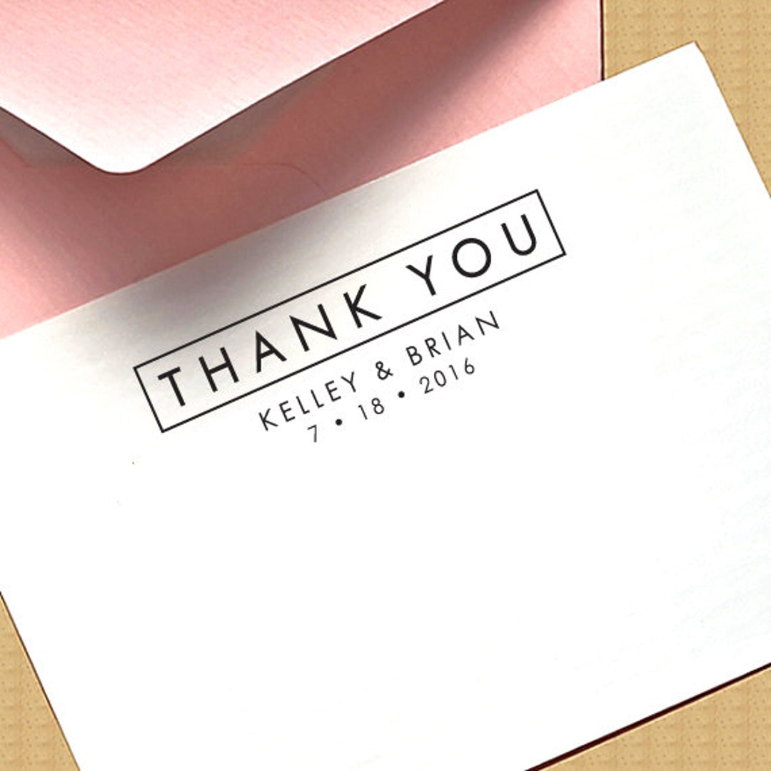 Thank You Wedding Favor Stamp, Gift Tag, Self-inking Stamp, Thank You