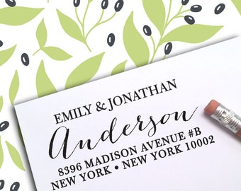 Custom Address Stamp, Self Inking Address Stamp, Custom Rubber Stamp, Address Stamp, Return Address Stamp, Housewarming, Wedding, RSVP 288