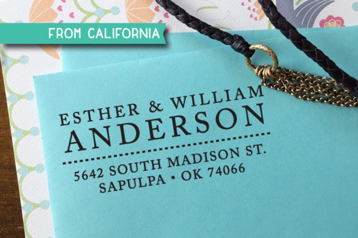 CUSTOM SELF INKING Address Stamp Custom Address Stamp Return Etsy