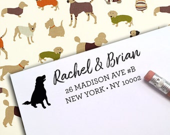 CUSTOM DOG STAMP, Self Inking Address Stamp, Custom Address Stamp, Return Address Stamp, Custom Stamp, Housewarming, Address Stamp Dog 6