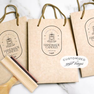 Rubber Logo Stamper | Custom Logo Stamp | Business Logo Rubber Stamp | Personalized Artwork Craft Stamp | Custom Rubber Stamp | Bag Stamp