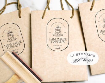 Rubber Logo Stamper | Custom Logo Stamp | Business Logo Rubber Stamp | Personalized Artwork Craft Stamp | Custom Rubber Stamp | Bag Stamp
