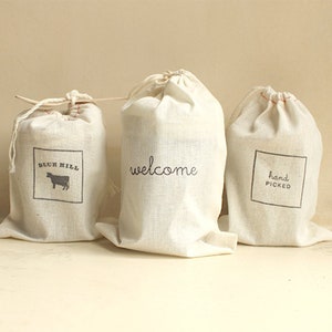 100 3 x 5 MUSLIN BAG, Drawstring Bag, natural cotton muslin bag, potpourri sachet, burlap bag, party favor bag, gift bag, eco friendly bag image 1