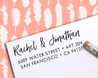 CUSTOM ADDRESS STAMP, Personalized Address Stamp, Self Ink Address Stamp, Wedding Address Stamp, Address Stamp, Wedding Stamp, Stamper  116