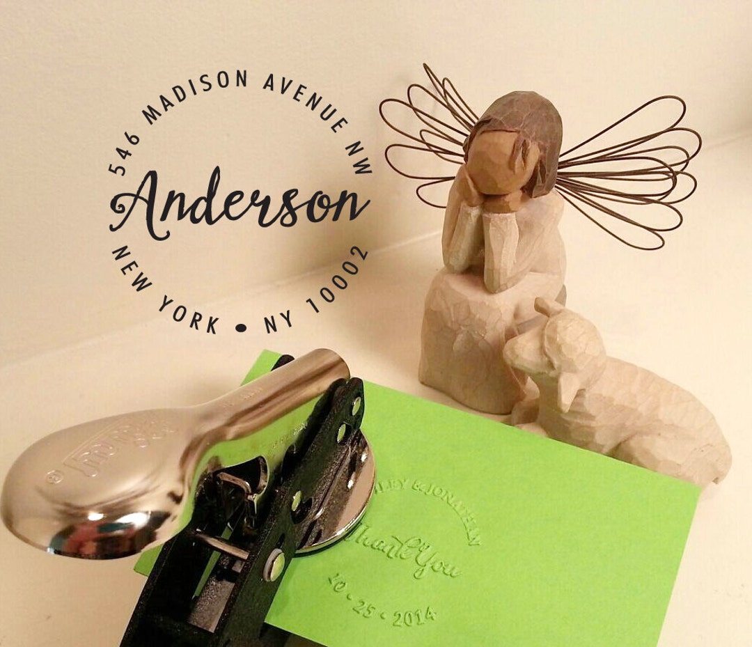 CUSTOM EMBOSSER Desktop Seal Embosser Logo Embosser Etsy