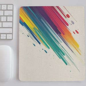 Colorful Abstract Mouse Pad, Vibrant Desk Accessory for Creative Minds, Ideal Gift for Artists and Students, Computer Mat, Home Office Decor