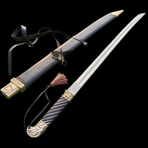 Handgemaakte Paul Chen 1881 Shashka-zwaard cavaleriereplica in J2 stalen mes Collectible historisch zwaard, huwelijksgeschenken cadeau voor bruidsjonkers afbeelding 3
