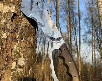 21" inch aangepaste handgemaakte machete J2 stalen volledige tang campingmachete met leren schede cadeau voor bruidsjonkers cadeau voor echtgenoot, kerstcadeaus