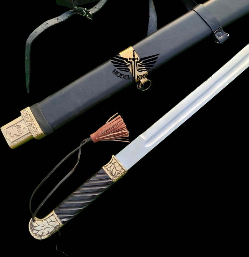 Handgemaakte Paul Chen 1881 Shashka-zwaard cavaleriereplica in J2 stalen mes Collectible historisch zwaard, huwelijksgeschenken cadeau voor bruidsjonkers afbeelding 2