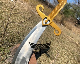 24" inches Custom Handmade Machete J2 Steel Camping Machete W/ Leather Sheath Gift For Groomsmen Gift For Husband, Christmas Gifts