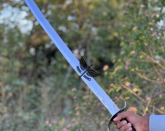 37" Pirate Cutlass Sword Handmade High Carbon Steel With Wooden & Leather scabbard, Father's Day Gift, Gift for him, Best Gift for Groomsmen