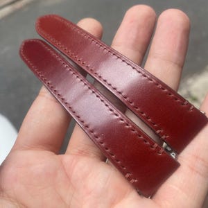 Shell Cordovan Cartier Santos de Cartier Leather Watch Strap - Folding Clasp Free 21mm, 18mm