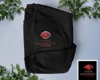 Custom Business Logo Embroidered Sweatshirt, Custom Embroidered Sweatshirt, Custom Logo on Crewneck, Company Logo Sweatshirt