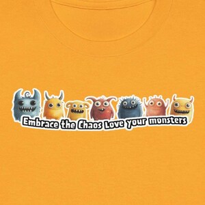 Love your Monsters Kids Funny T-Shirts Cool Creatures Family Friendly Monster Quotes Tees Girls Boys  Fantasy Cartoon Happy Design By Anna V