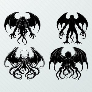 Cthulhu Clipart: SVG, PNG, Vector Art Designs (digital Download) - Etsy
