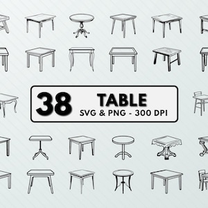 Table Svg Png, Table Clipart, Table Silhouette, Table Decal, Table Vector art, Table Cut files, Table Cricut, Table Designs, Table Icon Logo