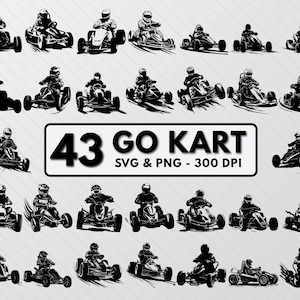 Go Kart Svg Bundle, Go Kart Silhouette, Go Kart Racing Clipart Png, Go Kart Outline Svg, Go Kart Racing Vector, Go Kart Decal Silhouette Png