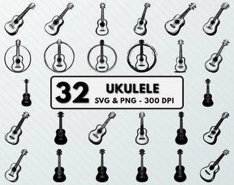 Ukulele Clipart: Vector Art, SVG, PNG Cut Files