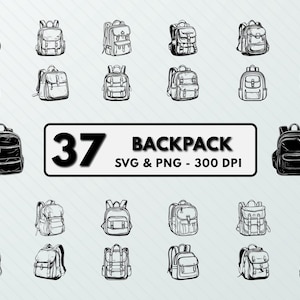 Clipart plecaka: pliki wektorowe z sylwetkami (SVG, PNG)