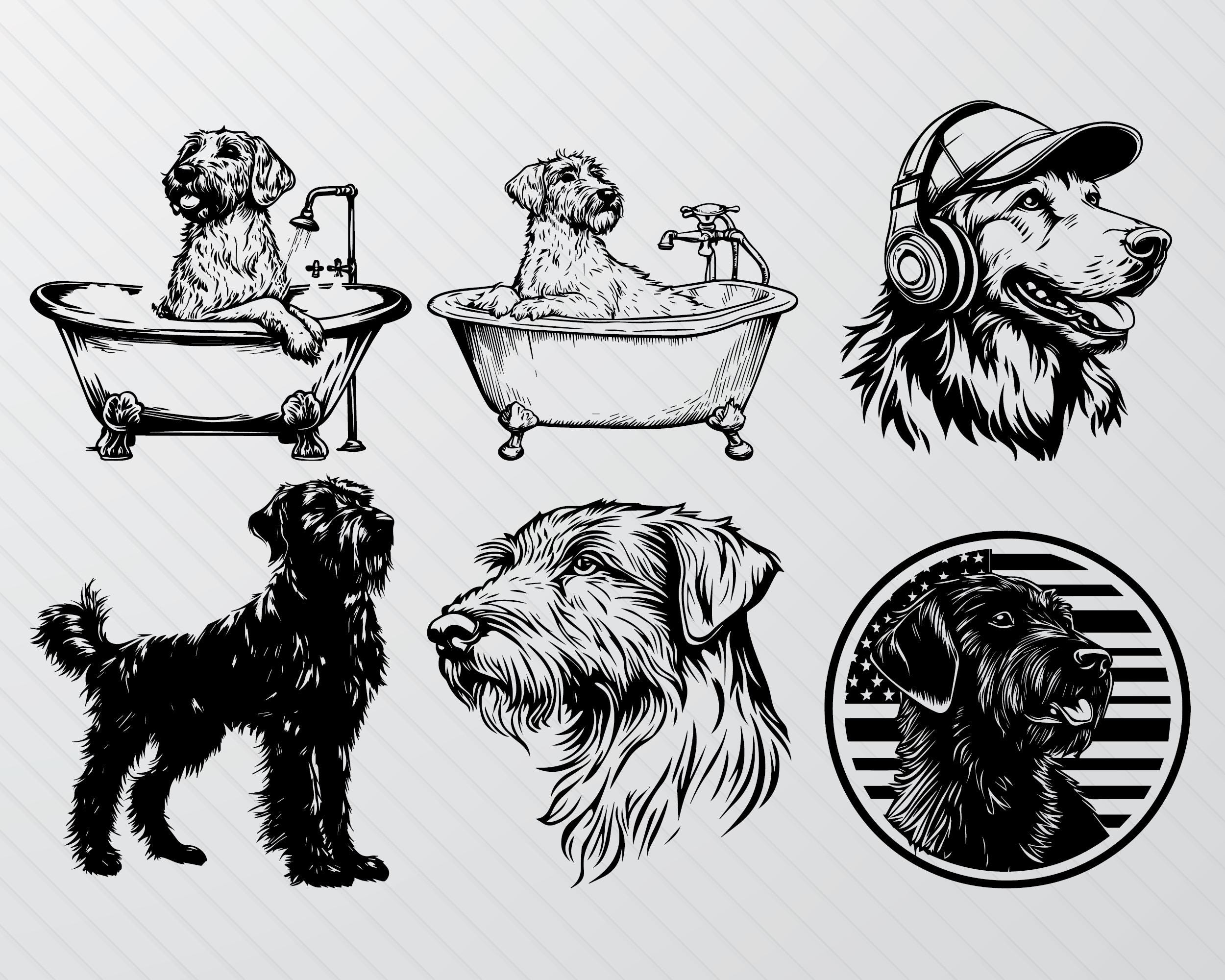 Irish Wolfhound Svg Bundle, Wolfhound Dog Silhouette Cricut, Irish Dog ...