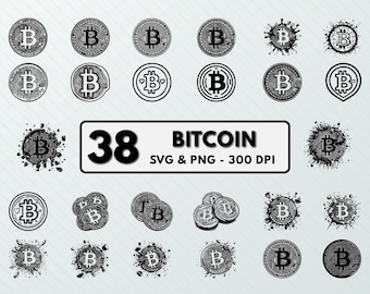 Bitcoin Clipart: SVG, PNG, Vector, Decal Cut Files