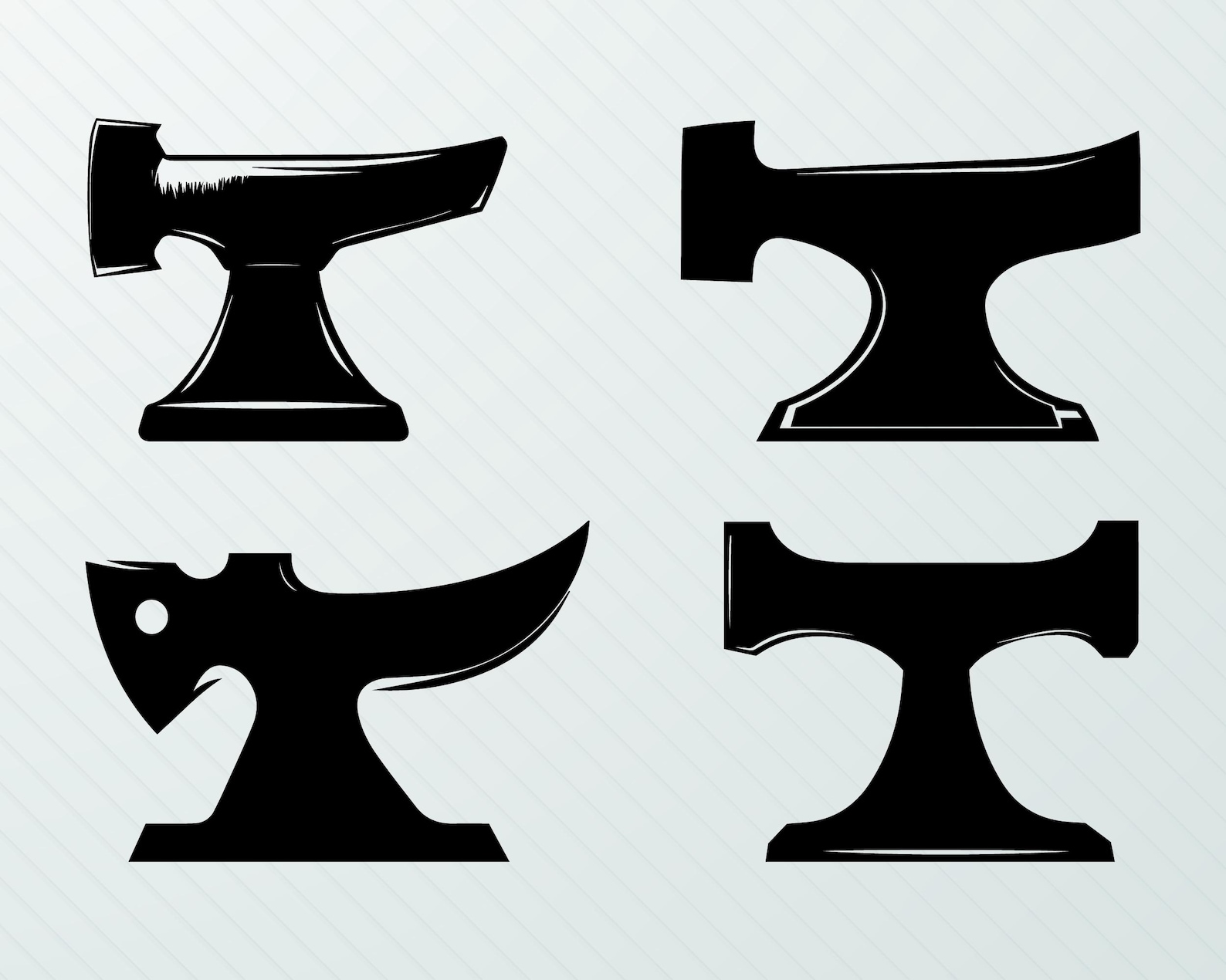 Anvil SVG Bundle: Blacksmith Clipart, Cut Files (PNG, Vector, 300 DPI ...