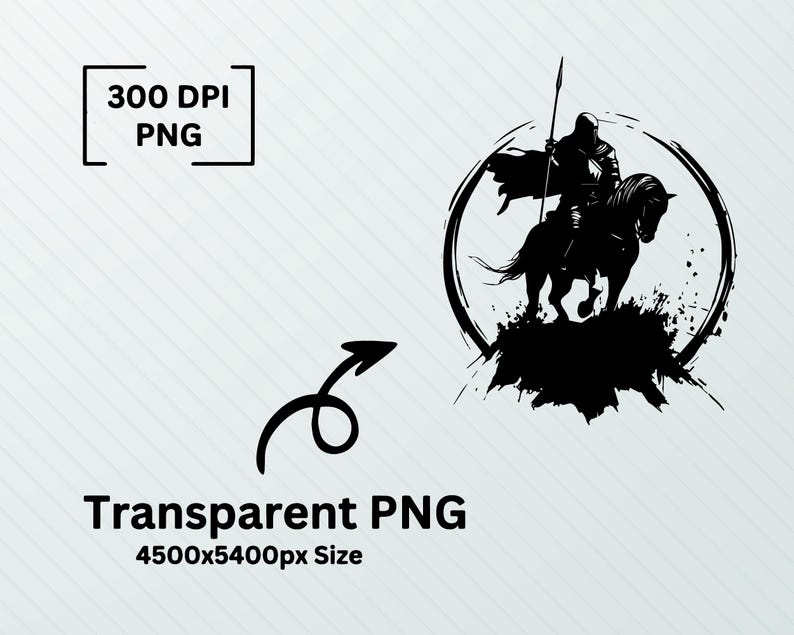 Crusader Knight SVG Bundle: Medieval Silhouette, Cut Files - Etsy