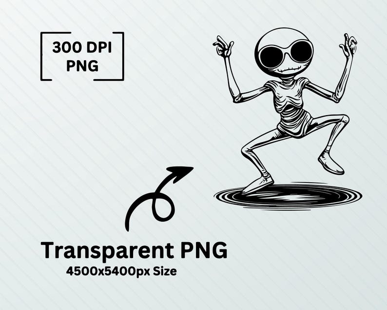 Dancing Alien SVG PNG Clipart Bundle (digital Download) - Etsy