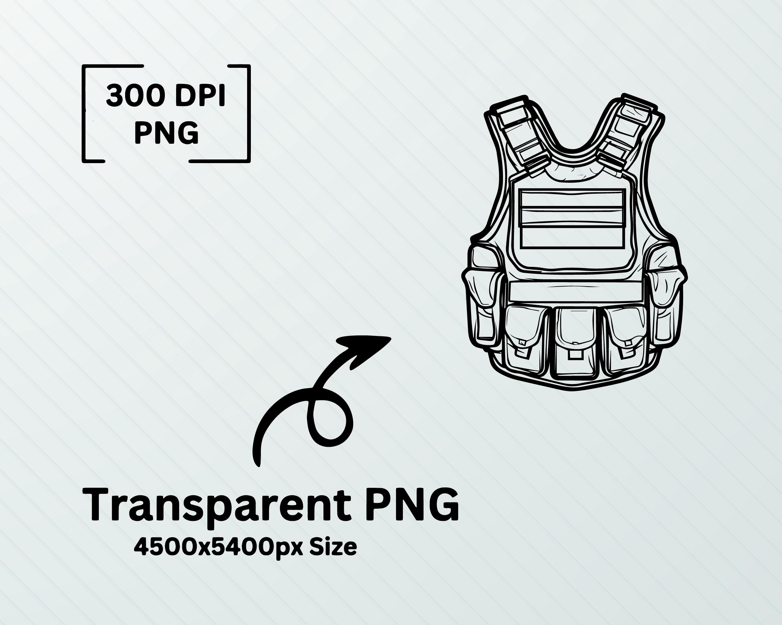 Bulletproof Vest Clipart: SVG PNG Bundle, Decal Vector (digital ...