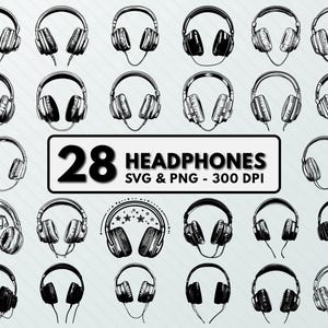 Headphones Clipart: Vector Art, Silhouette Designs (SVG, PNG)