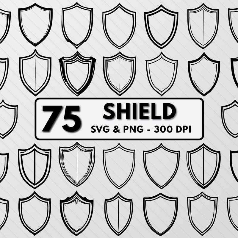 Shield Svg - Etsy